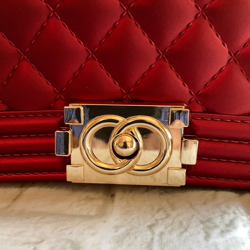 Handbag Jelly Handbag Stunning Deep Red - Picture 6 of 10